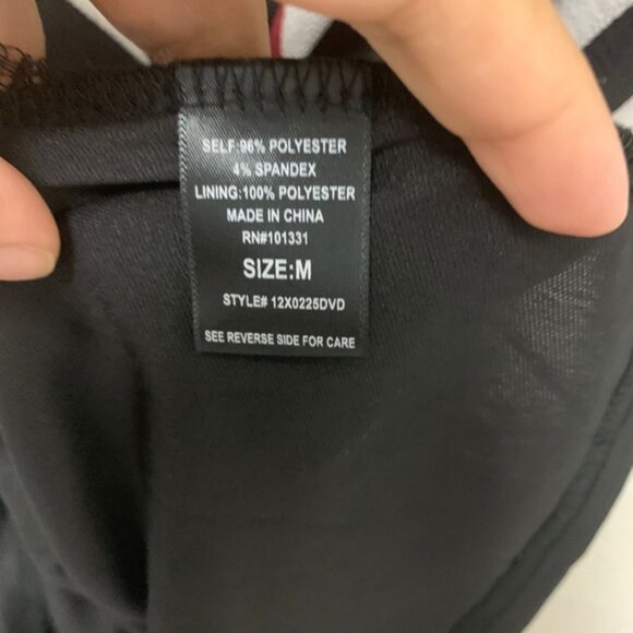 Trixxi Black/Red Striped Romper Size M - Picture 3 of 8